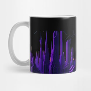 Purple cityscape Mug